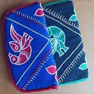 Pair of beautiful material wallets